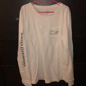 White Vineyard Vines Pocket Longsleeve